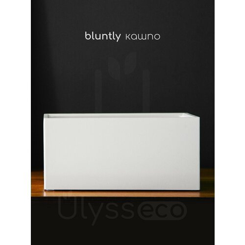 Кашпо прямоугольное Bluntly, белое, лак, 19x10 см / органайзер белый