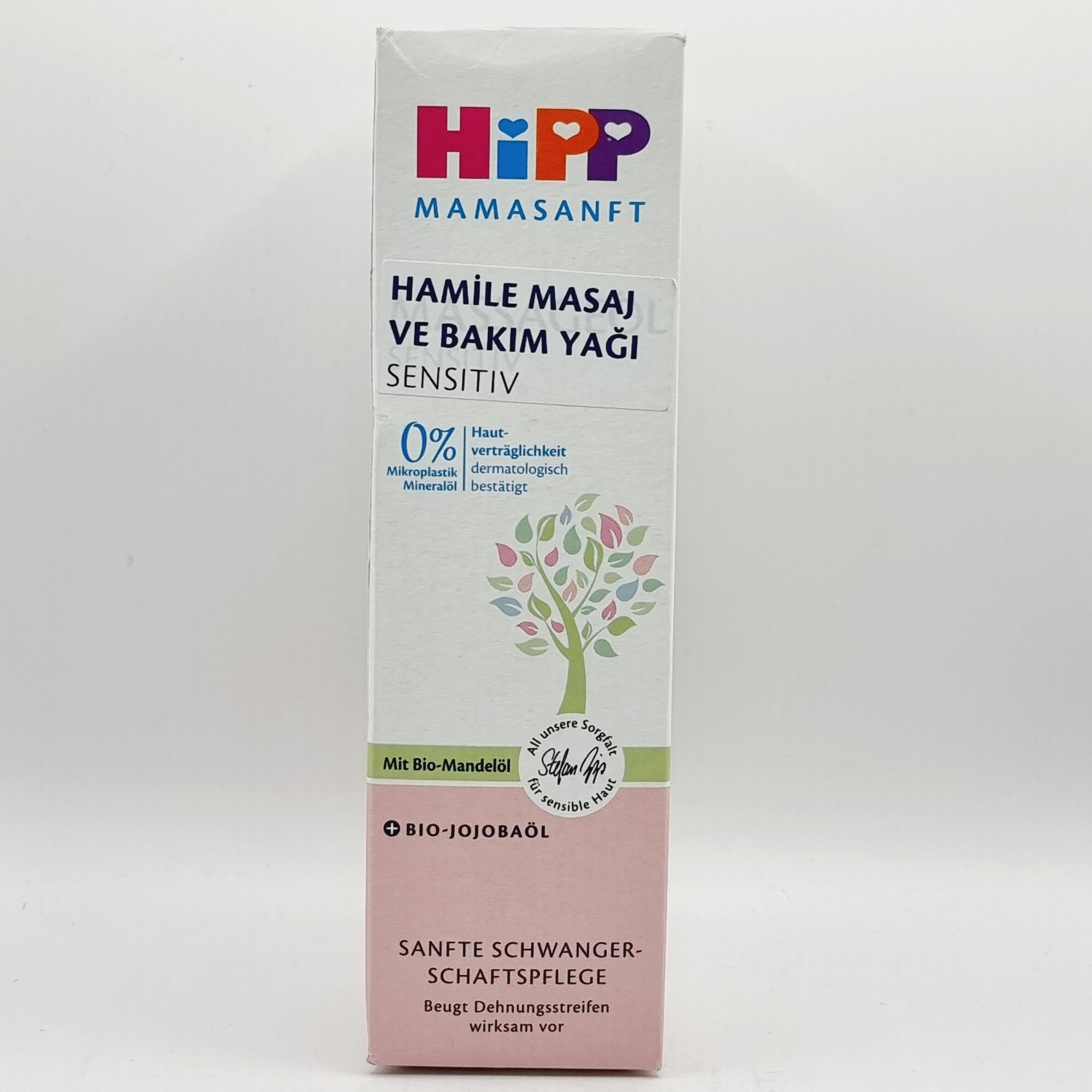 Hipp Mamasanft масло против растяжек для беременных с маслом облепихи и миндаля 100 мл Швейцария