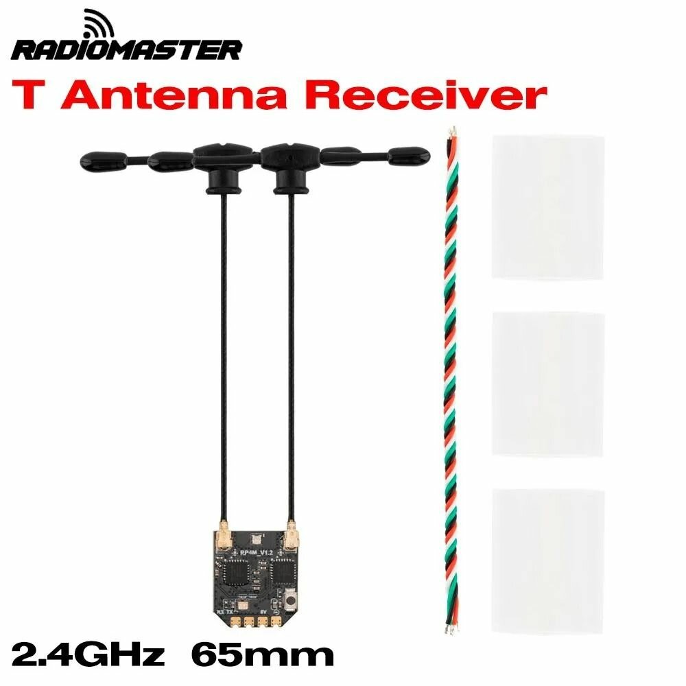 Антенный приемник RadioMaster RP4TD-M ExpressLRS T 2,4 ГГц, 65 мм, поддержка обновления Wi-Fi