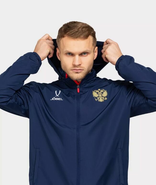 Куртка спортивная Jogel спортивные, размер L, темно-синий — фото 1
