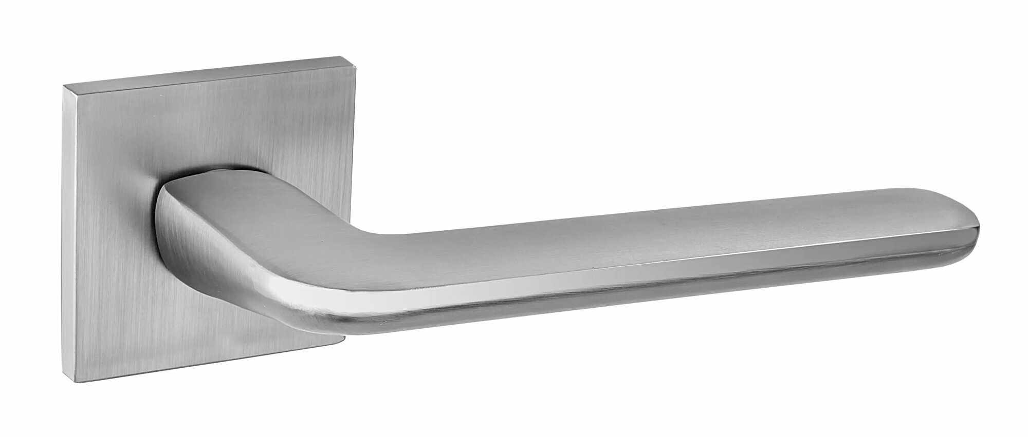 Дверные ручки Puerto Гляссе Slim без запирания цвет сатиновый хром