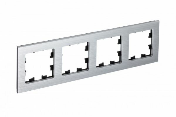 Systeme Electric AtlasDesign Nature Металл серебро Рамка 4-постовая, ATN312104