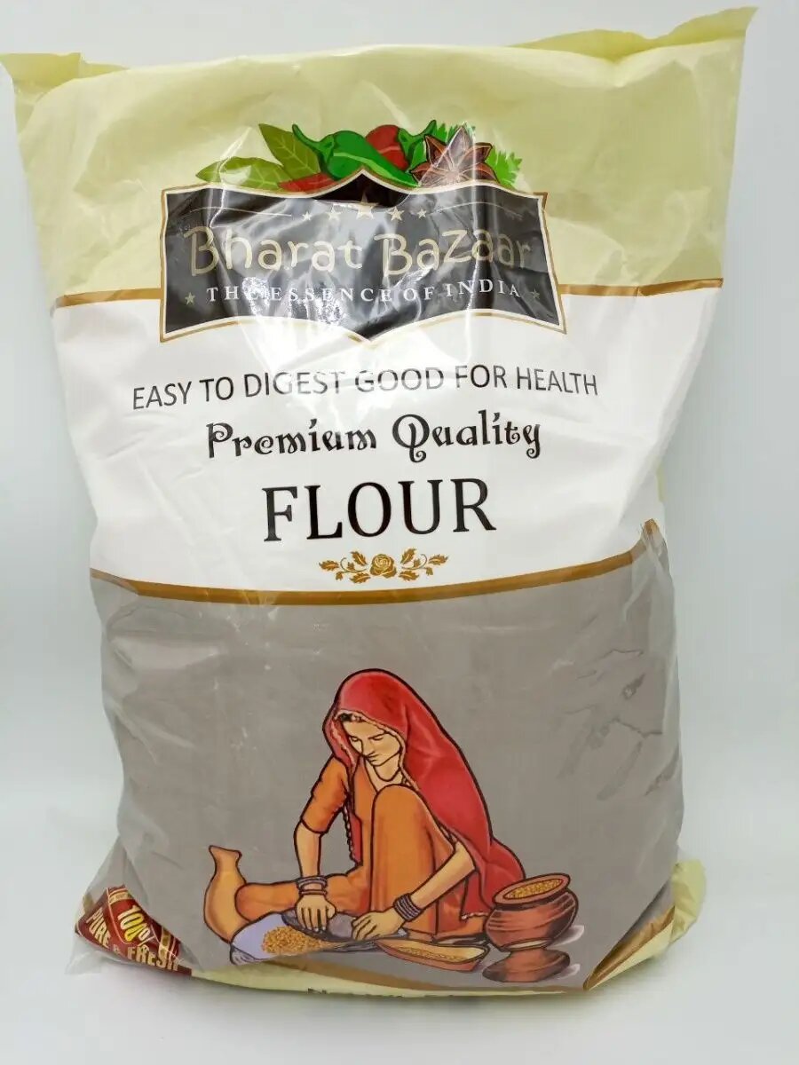Мука Bharat Bazaar Premium Quality Flour, мультизлаковая, без ГМО, 5 кг