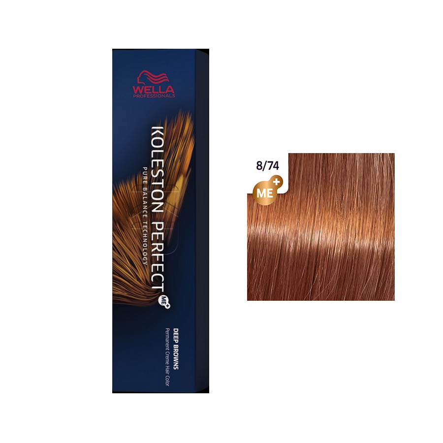 Wella Koleston Perfect ME+ 8/74 - Стойкая краска ирландский красный 60 мл