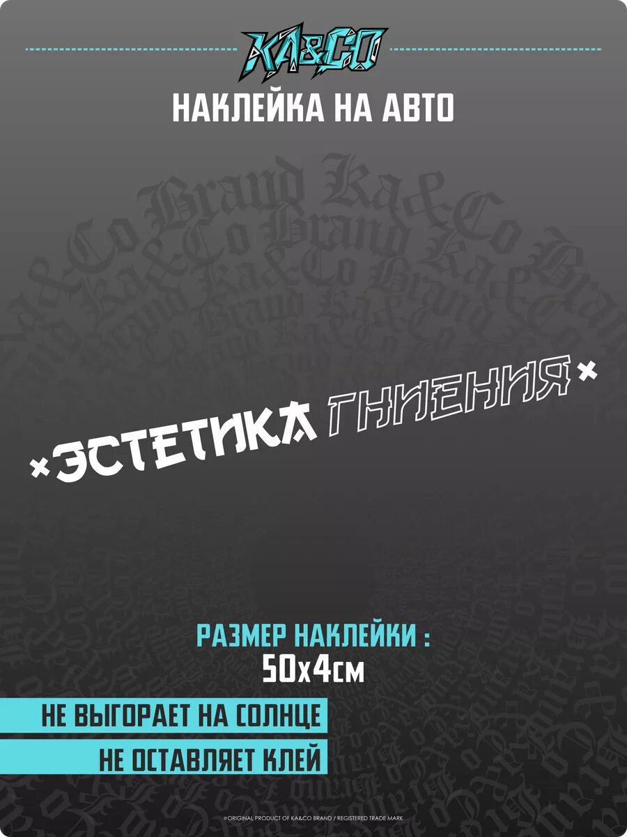 Наклейка на авто Эстетика гниения
