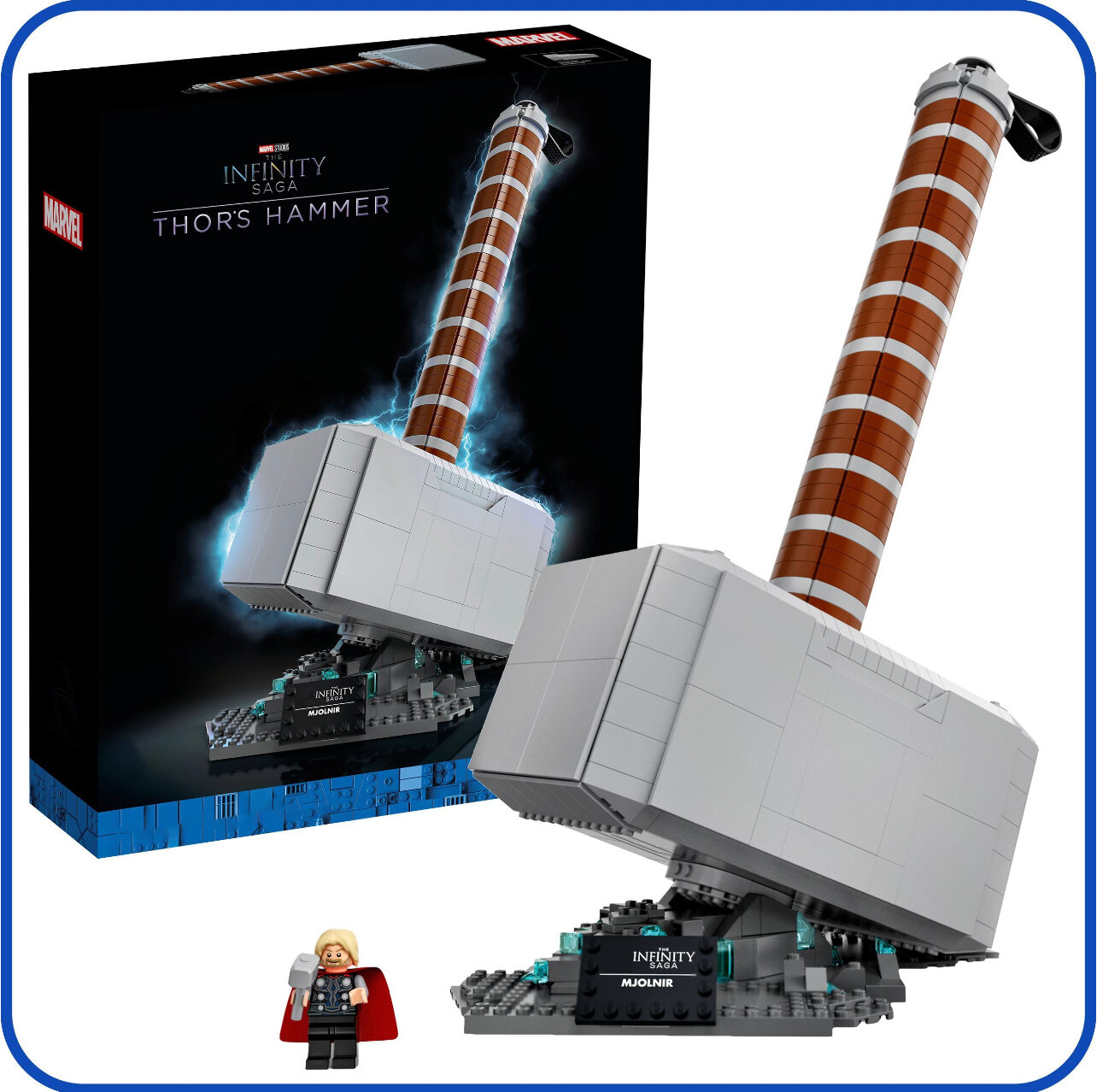 Конструктор для мальчиков "Молот Тора" Мстители 863 деталей / Совместим с Lego