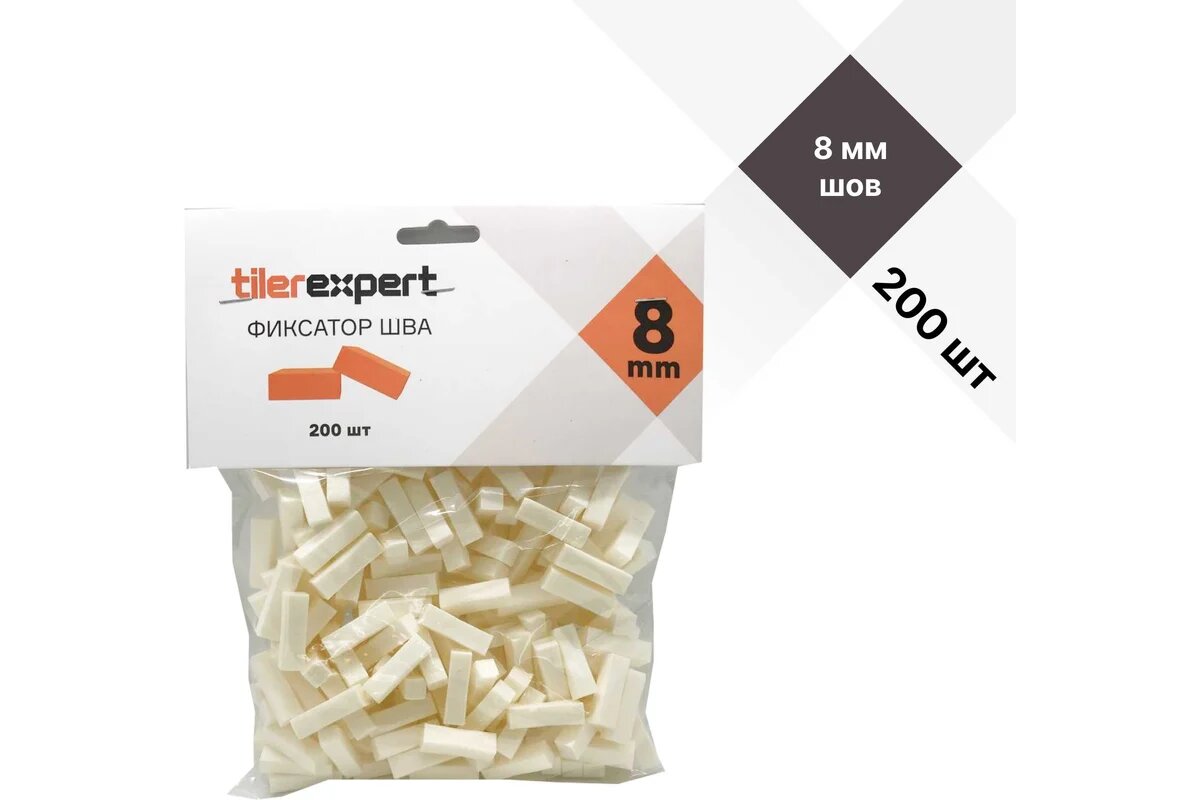 Tilerexpert фиксатор шва 30x8х8 мм (200 шт) для клинкера фш8