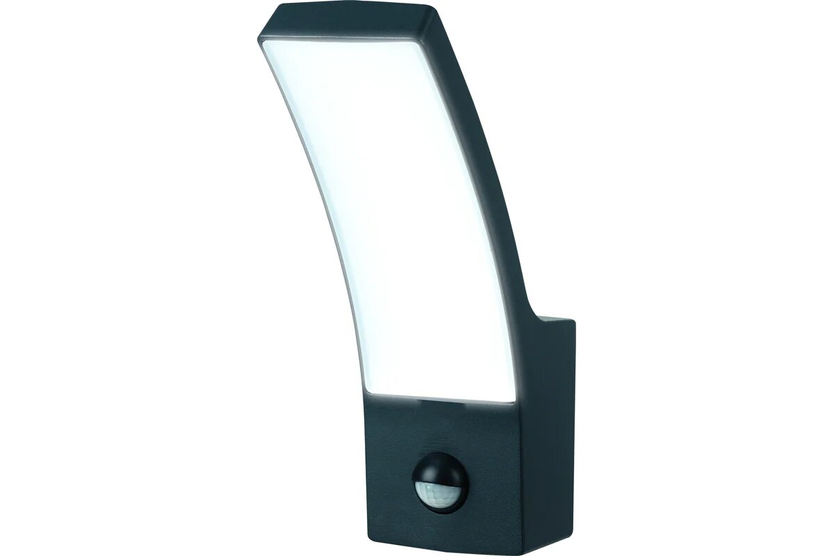 Светильник Uniel ULU-S71A-12W/4000K SENSOR IP65 BLACK светодиодный уличный UL-00006811