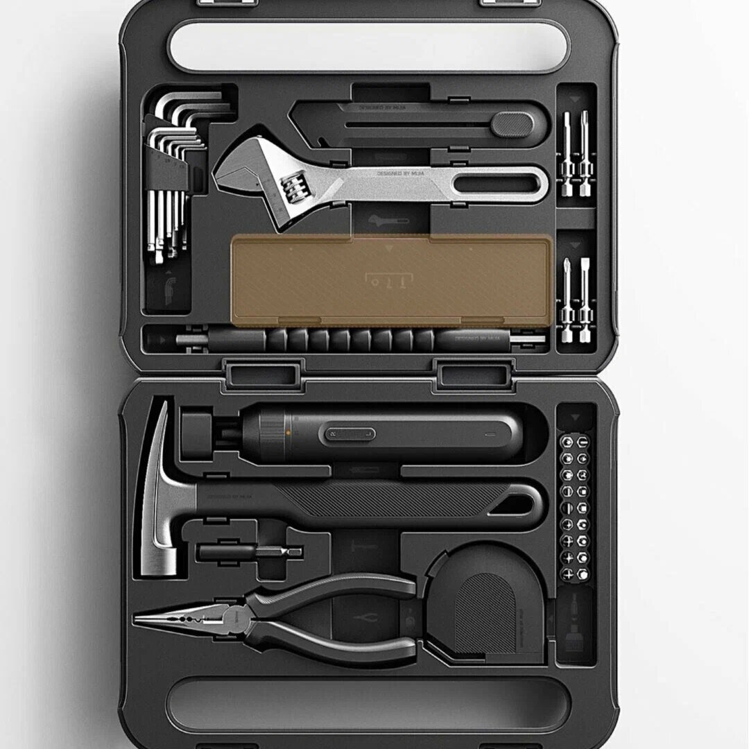 Набор инструментов Xiaomi Mijia set of tools Toolbox (MJGJX001QW), черный