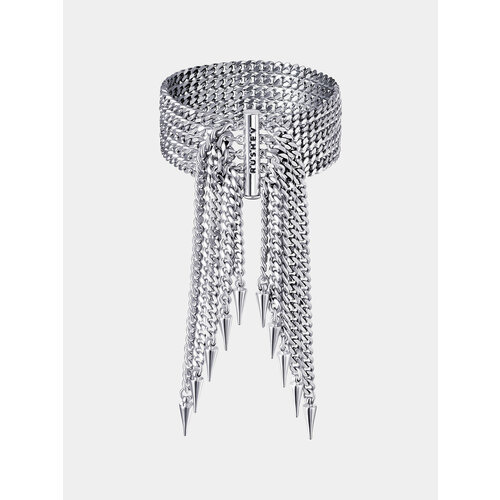 Плетеный браслет RUSHEV, 1 шт., размер 17.5 см, размер S, серебро