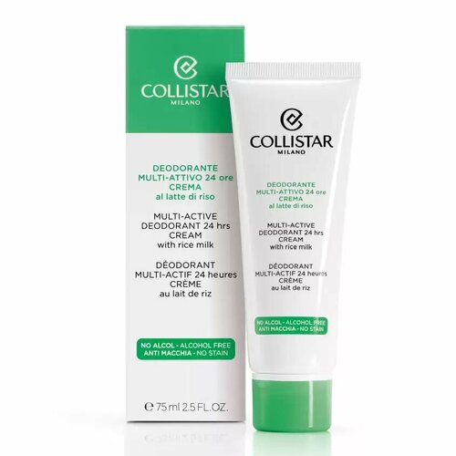 фото Дезодорант collistar "multi-active", антиперспирантный, кремовый, без спирта, 75 мл