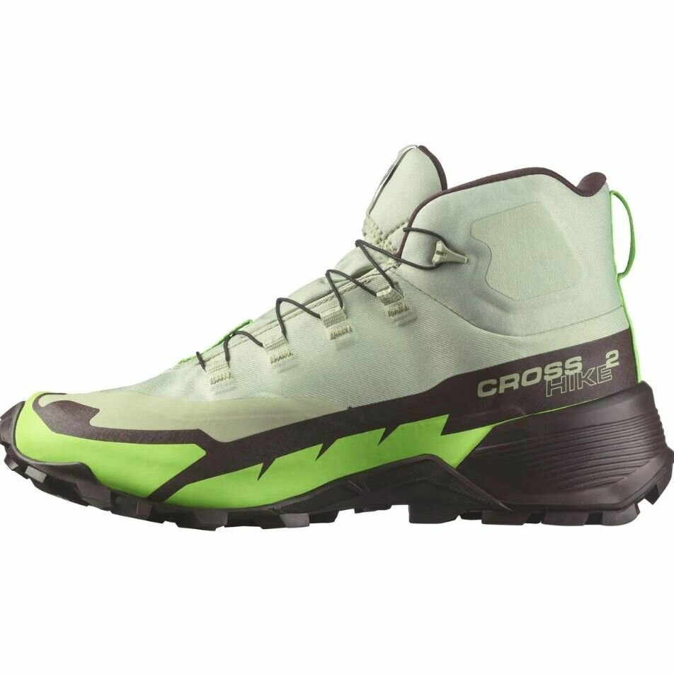 Кроссовки Salomon CROSS HIKE MID, размер 9.5 UK, зеленый, черный — фото 1