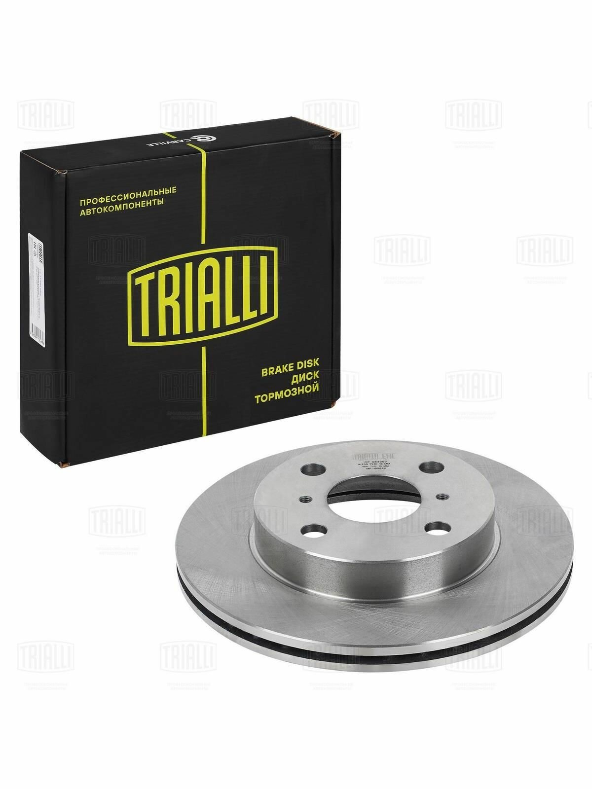 Диск тормозной передний вентилируемый Trialli DF 084207 для автомобилей Toyota Yaris, Echo