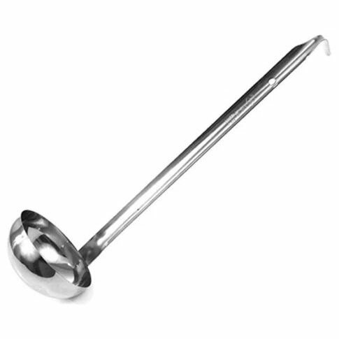 Половник КНР из нержавеющей стали 150 мл диаметр 9 см высота 4 см длина ручки 30 см