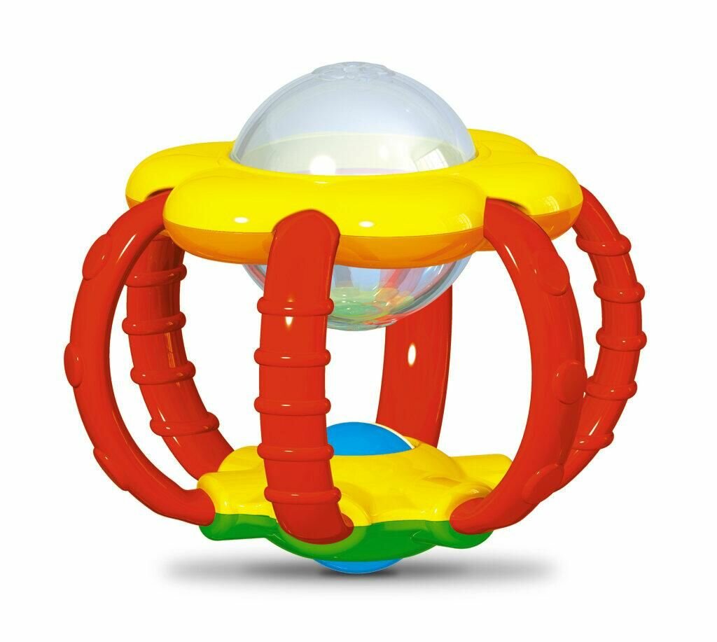 Погремушка-прорезыватель Stellar "Бутончик", пластик, цвет красный