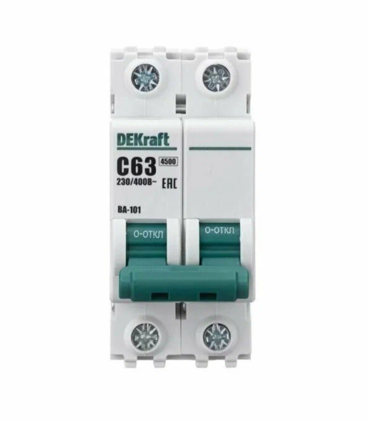 Автоматический выключатель DEKraft ВА101-2P-063A-C 11072DEK — фото 1
