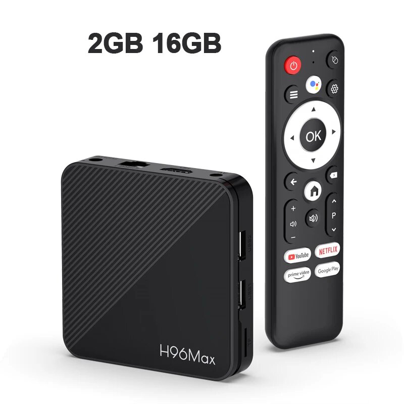 H96 Max H313 Android14.0 ТВ-приставка, Black2GB16GB, Европейская