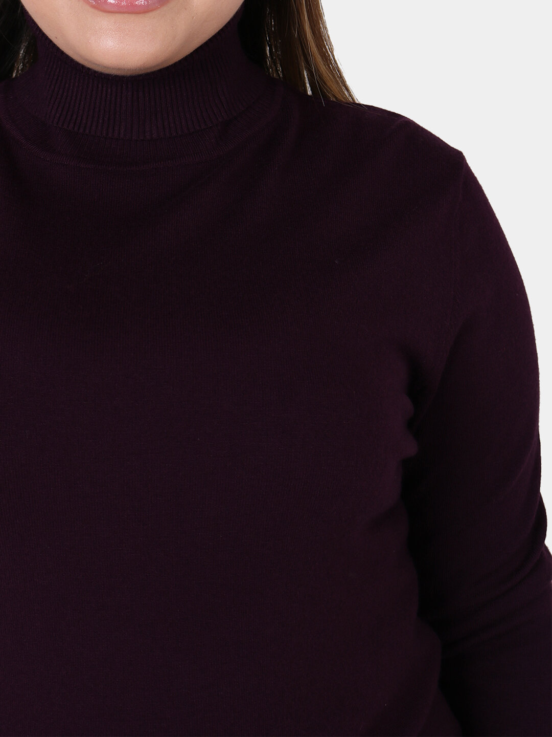 Водолазка , размер One Size, темно-бордовый — фото 1