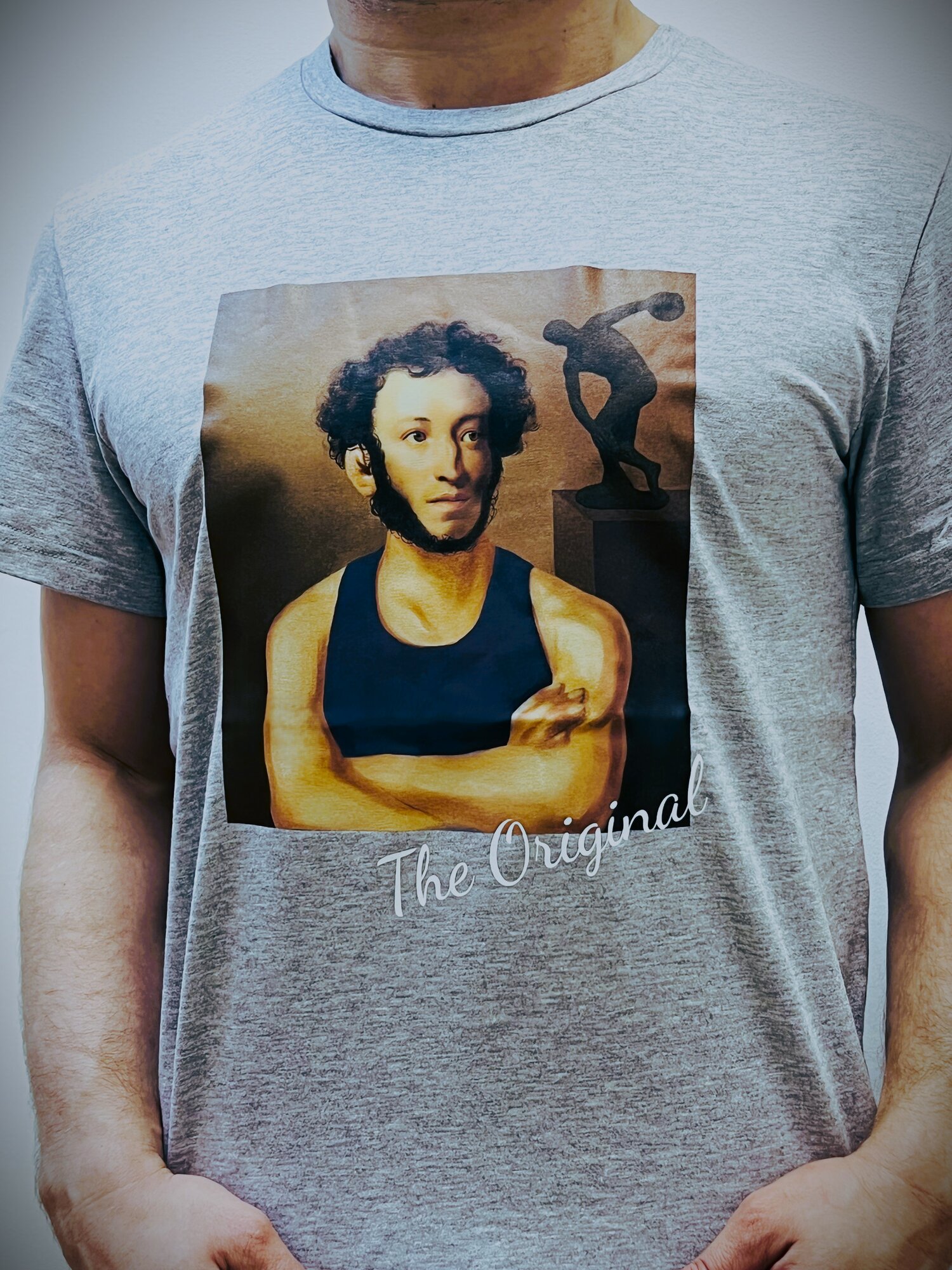 Футболка The Orignal, 1 шт., размер 3XL, серый