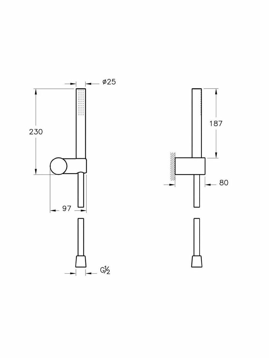 Душевой гарнитур Vitra - фото №3