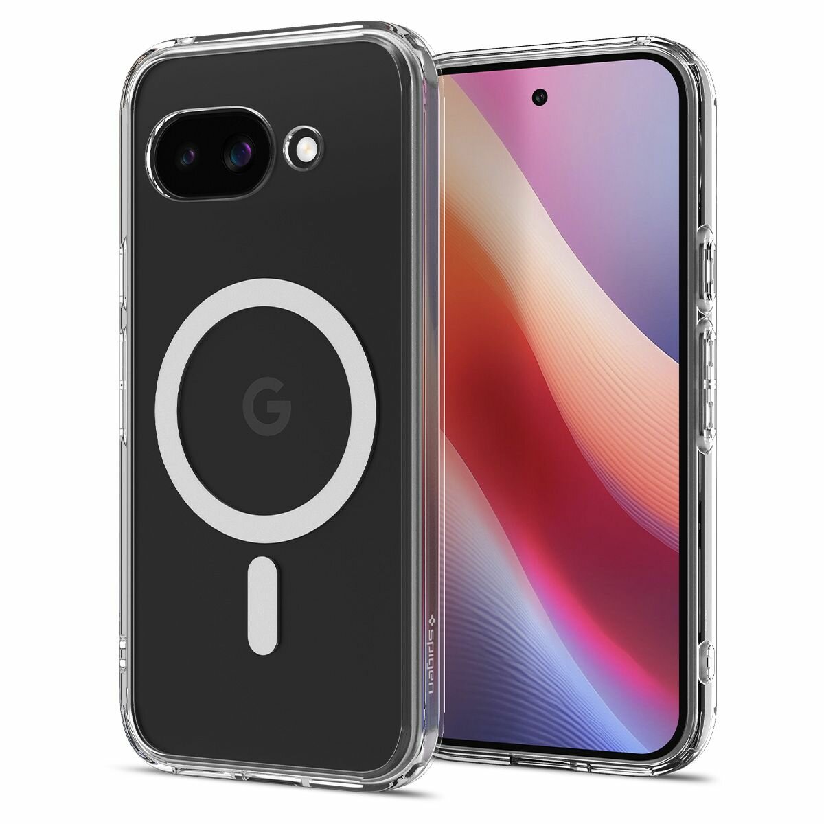 Чехол Spigen на Google Pixel 9a (ACS09043) Ultra Hybrid MagSafe / Спиген чехол для Гугл Пиксель 9а Прозрачный белый