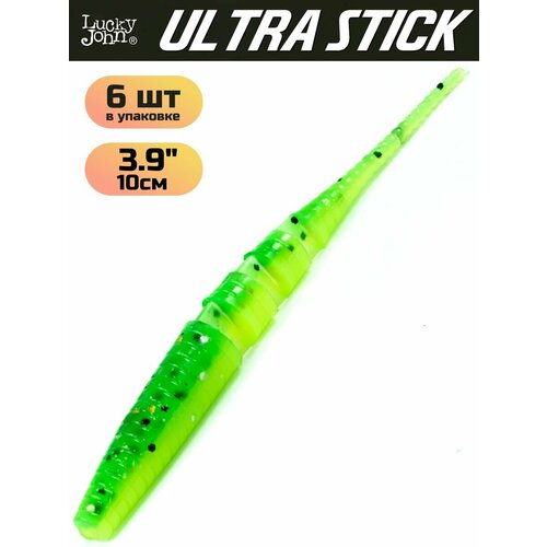 Мягкая съедобная приманка Lucky John Ultra Stick 3.9 in (100 мм), цвет T18, 6 шт