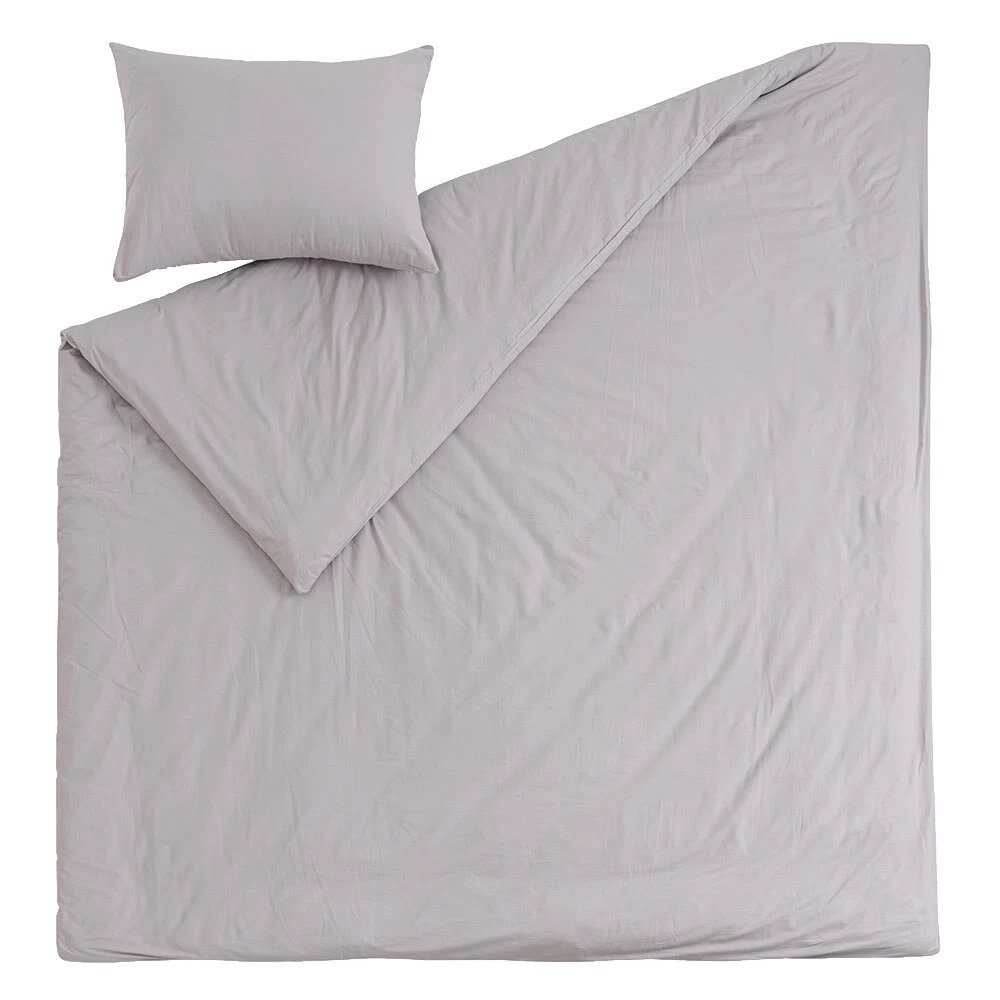 Комплект постельного белья 1,5-спальный перкаль Василиса Idea светло-серый без простыни Василиса ТТ-00273959