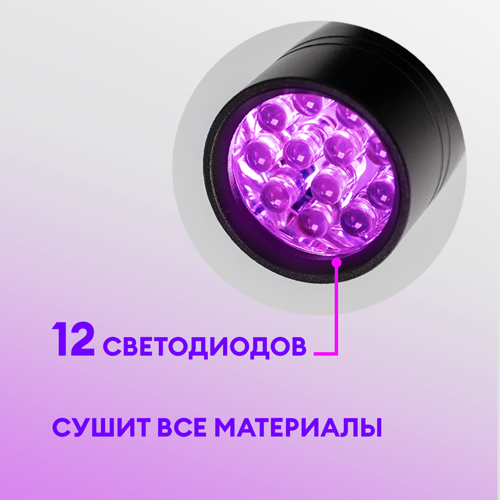 Лампа-фонарик UV-LED/лампа для маникюра и педикюра/лампа LED 8Вт — фото 1
