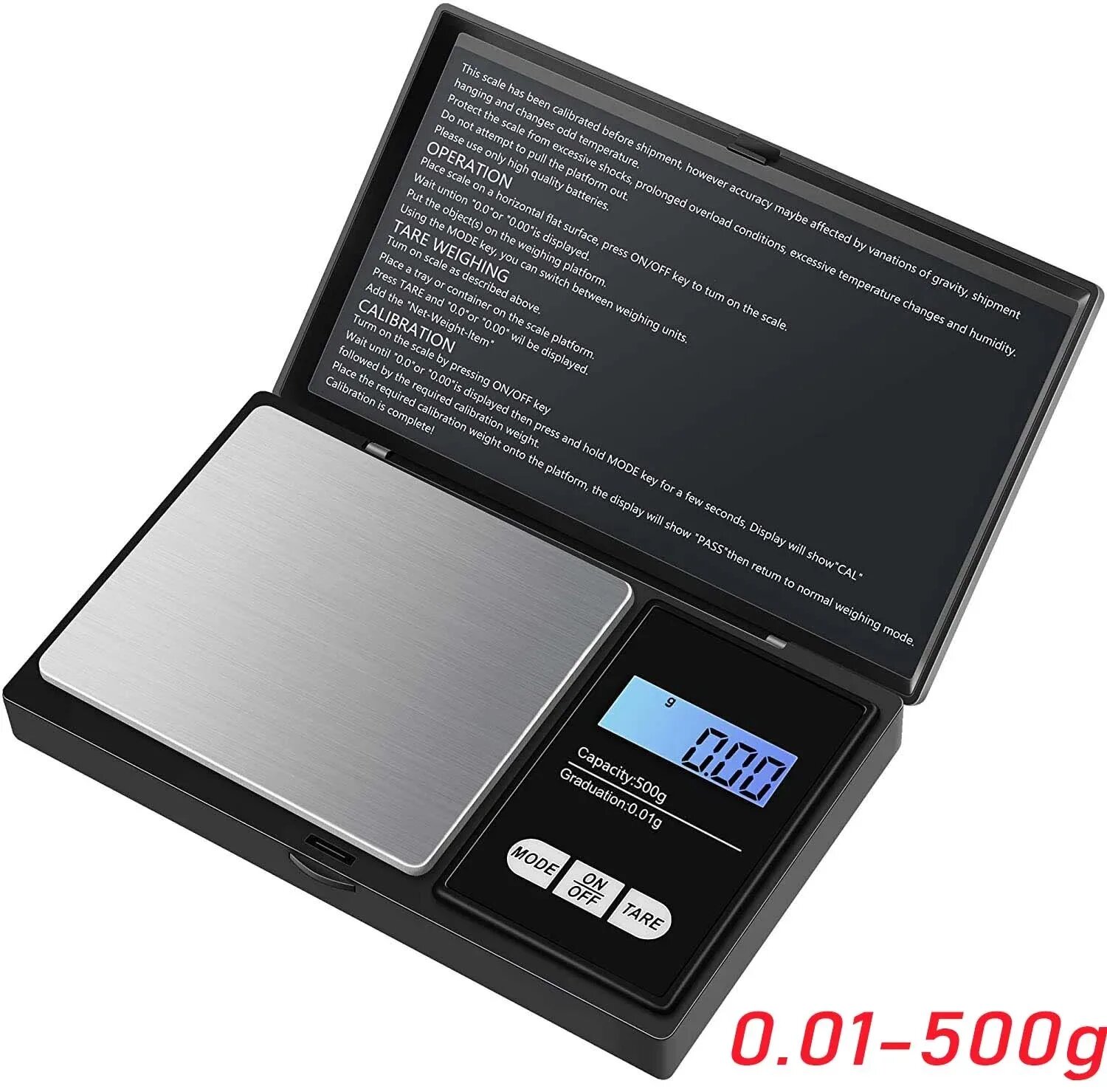 Карманные электронные весы SHENGMEIYU, 500g x 0.01g