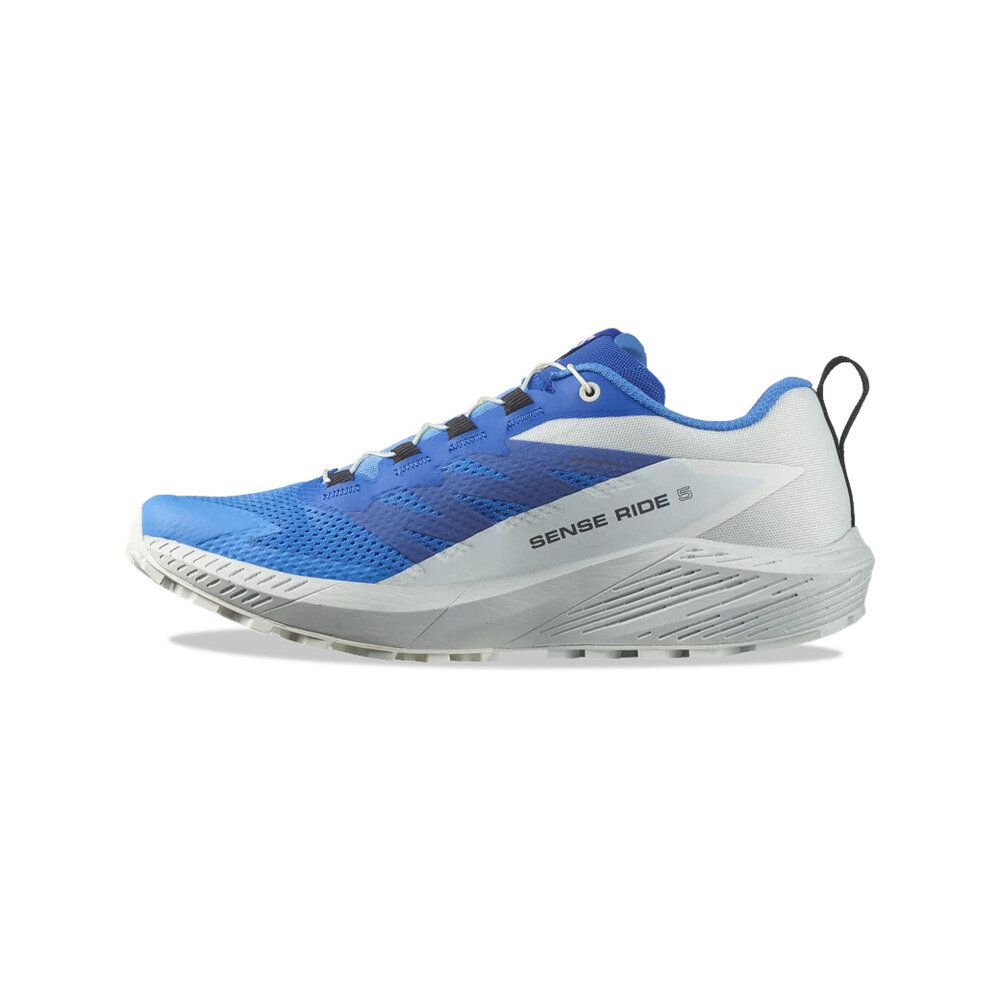 Кроссовки Salomon Sense Ride 5 2025 (Ibiza Blue / Lapis Blue / White 7,5), размер US: 7.5, белый, голубой — фото 1