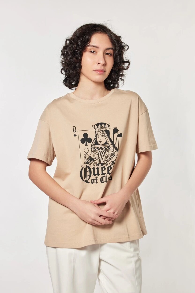 Футболка Selfie, размер S, бежевый — фото 1