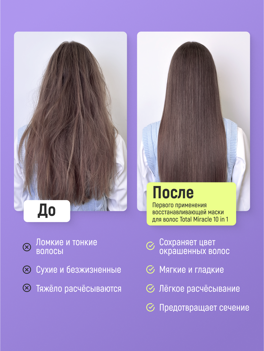 JKeratin Total Miracle 10 в 1 маска универсальная для волос, 200 мл — фото 1
