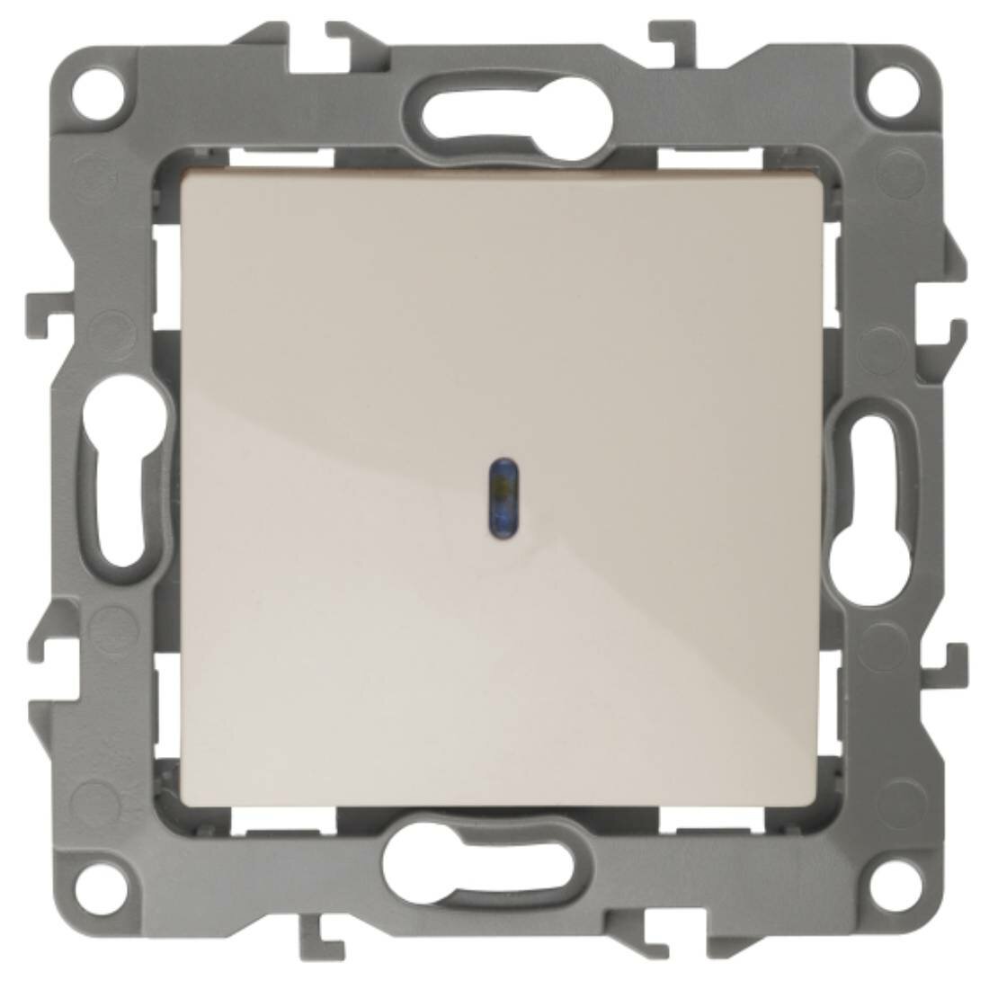 Механизм выключателя с подсветкой ЭРА Эра12 10АХ-250В IP20 слоновая кость Б0014634