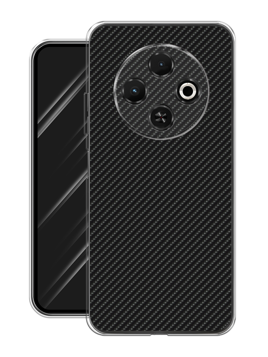 Чехол на Tecno Spark 30C / Текно Спарк 30C с принтом Черный карбон — фото 1