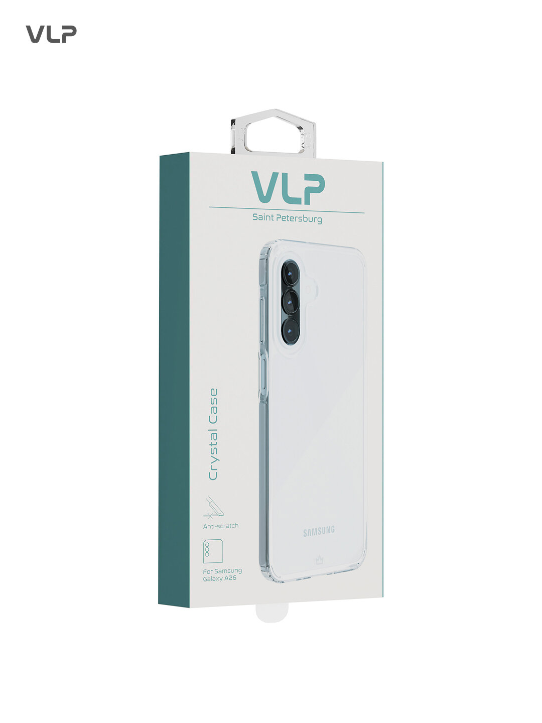 Чехол VLP "Crystal Case", для Samsung A26, прозрачный, поликарбонат — фото 1