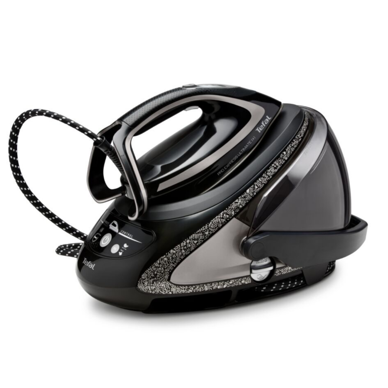 Парогенератор Tefal Pro Express Ultimate + GV9620E0, 8 бар, керамическая подошва, черный