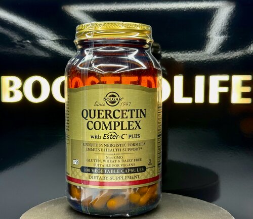 Изображение товара Solgar, Комплекс кверцетина с Ester-C Plus, Quercetin Bromelain вегетарианских капсул