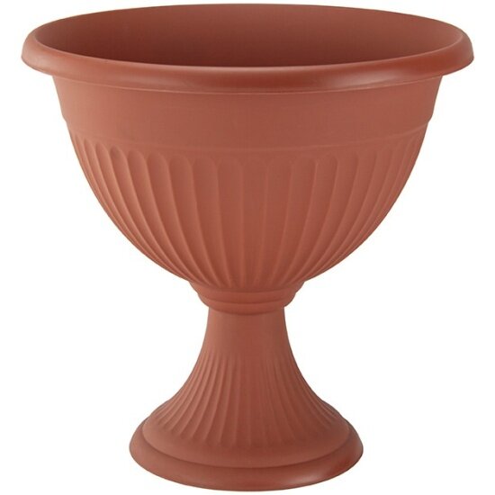 Кашпо -вазон Idea ливия D370мм 12л низкий М 3207 Терракотовый