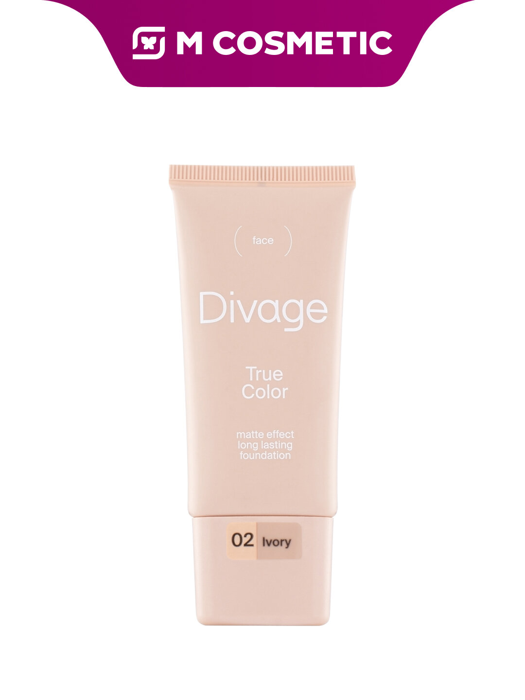 Тональный крем DIVAGE True Color Ivory, матовый, без эффекта маски, 25 мл