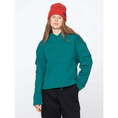 фото Худи streetbeat hoodie pocket sleeve fleece, 1 шт., размер m, , зеленый