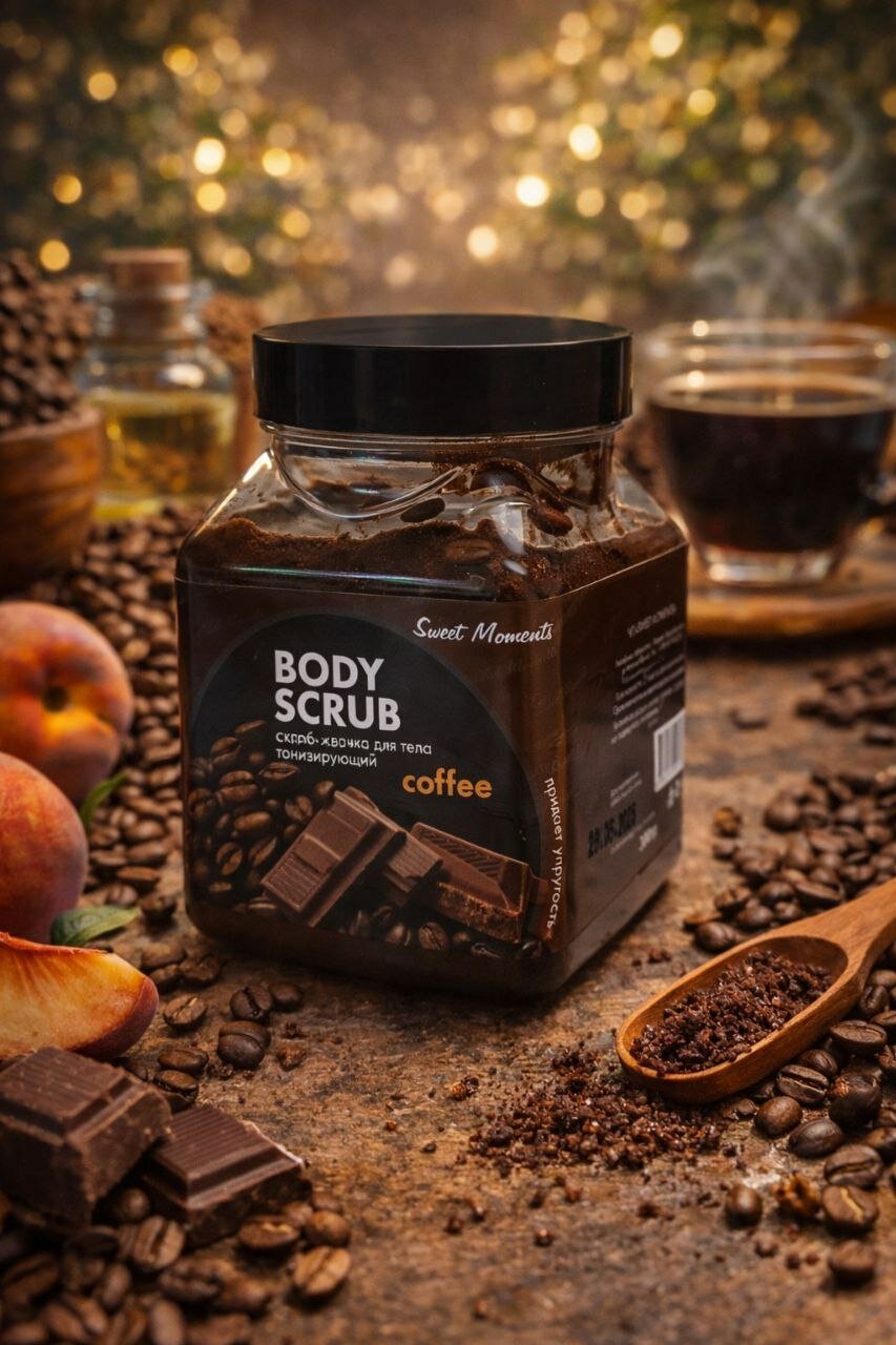 SWEET MOMENTS Coffee Body Scrub Тонизирующий кофейный скраб для тела 300 г