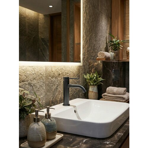 Смеситель для раковины из нержавеющей стали увеличенный гарантия 5 лет коллекция Vessel 6509₽