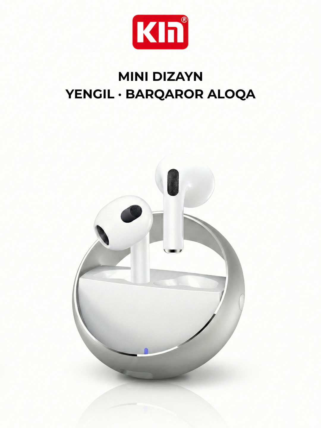 Наушники KIN S170, беспроводные, Bluetooth 5.3, влагозащита (Белый)