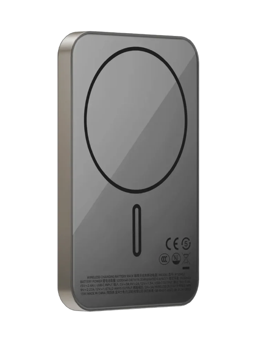 Портативный аккумулятор MOMAX Q.Pass 1-Power, Qi2, беспроводная зарядка, 5000мАч
