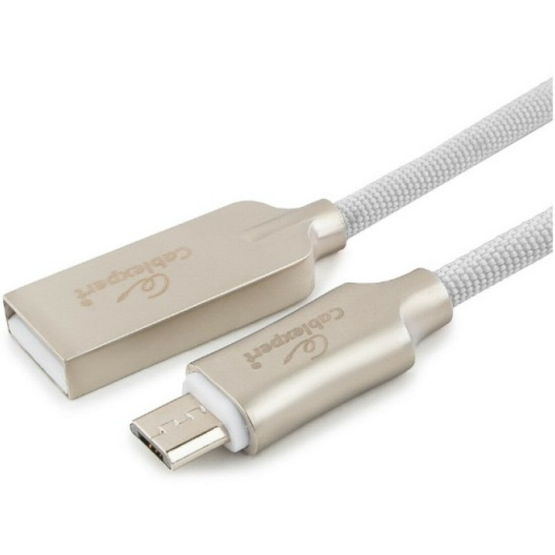 Кабель USB 2.0 Cablexpert CC-P-mUSB02W-1.8M AM/microB серия Platinum 1.8м белый