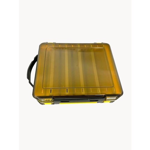Коробка для воблеров двухсторонняя M 20*17*4.5 см, желтая