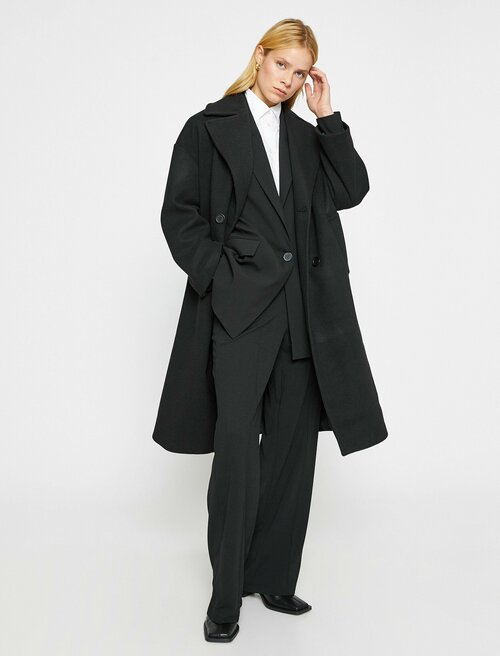 Пальто  KOTON, размер 44, черный