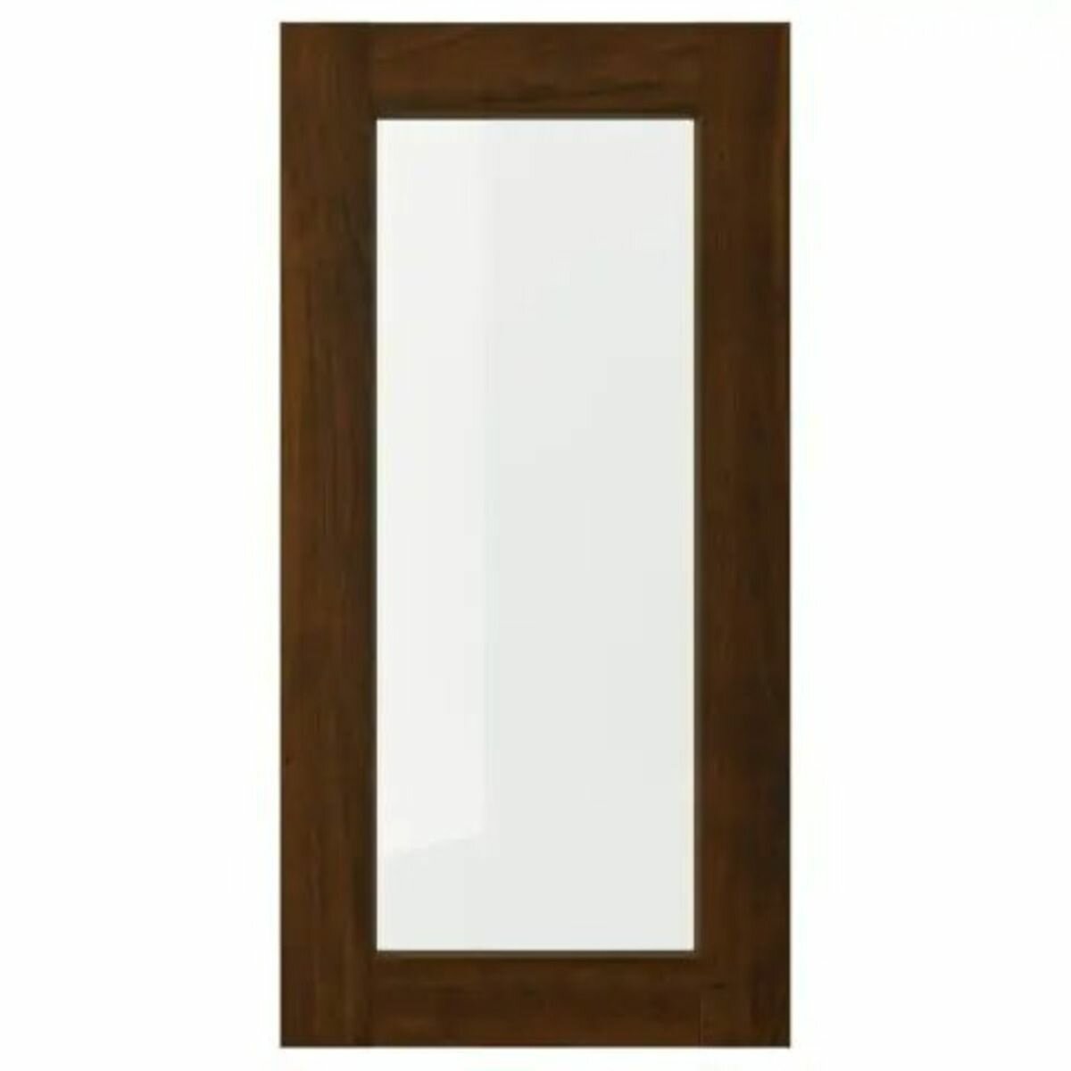 фото Дверь IKEA EDSERUM эдсерум стеклянная 40x80 см под дерево коричневый