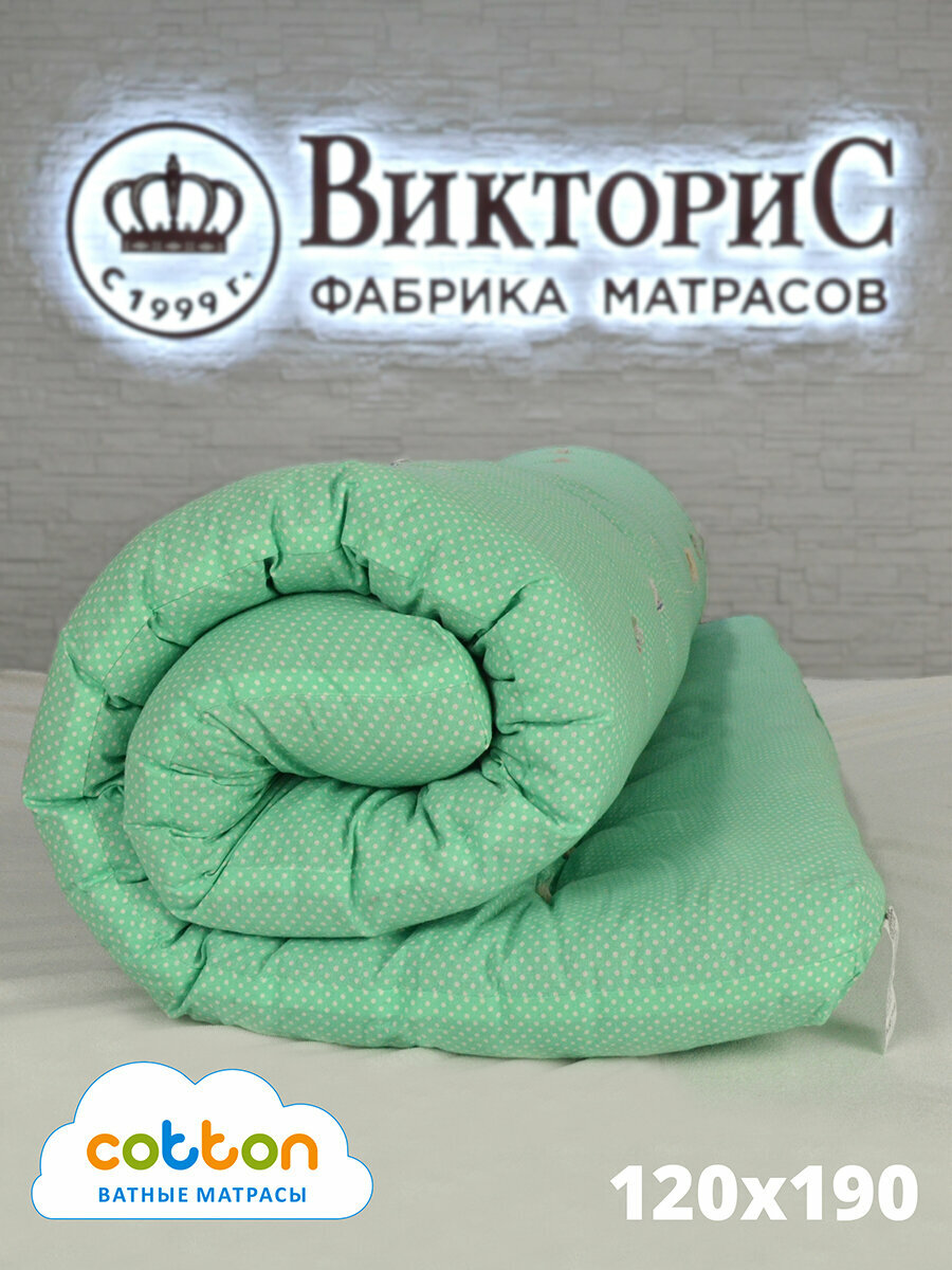 фото Матрас ватный ВикториС Бязь 70х190 см