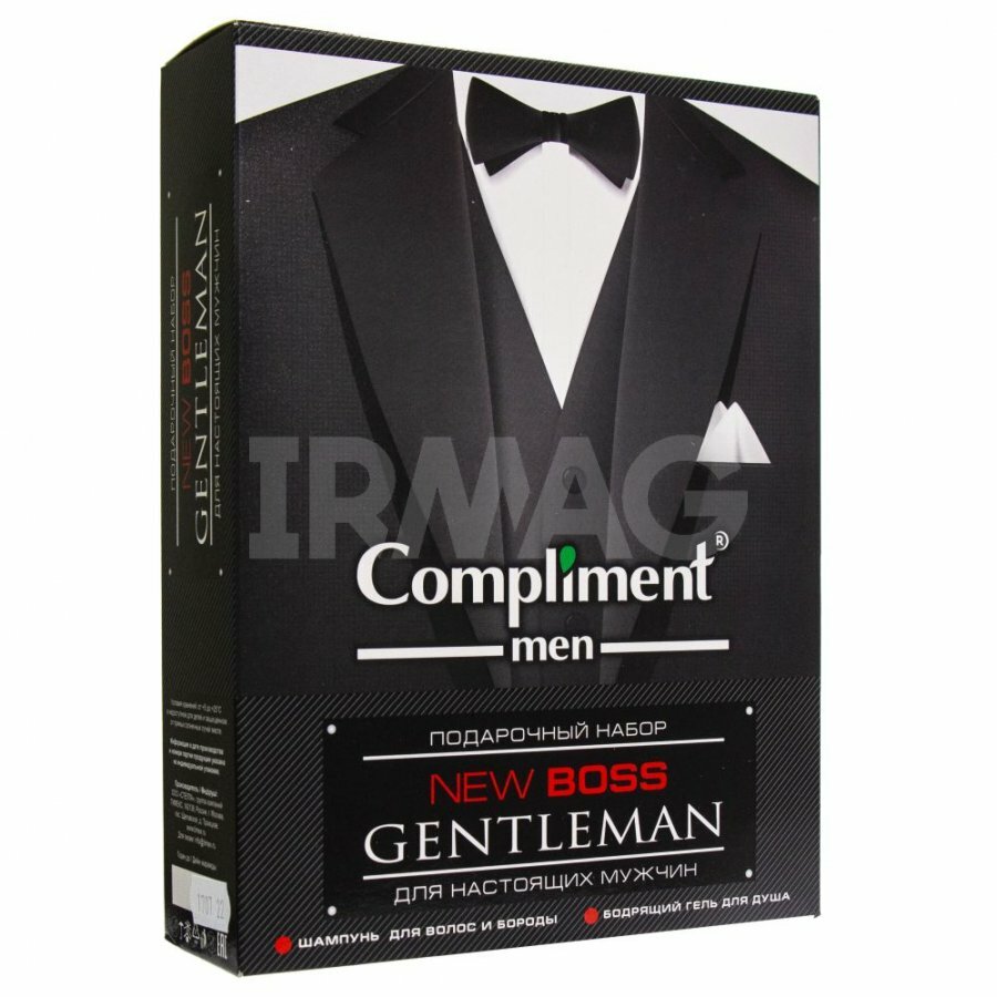 Набор подарочный Compliment №1770 Men New Boss Gentleman, шампунь для волос и бороды, гель для душа.